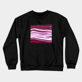 Red Pink Marble liquid colors grading pattern Waves Crewneck Sweatshirt